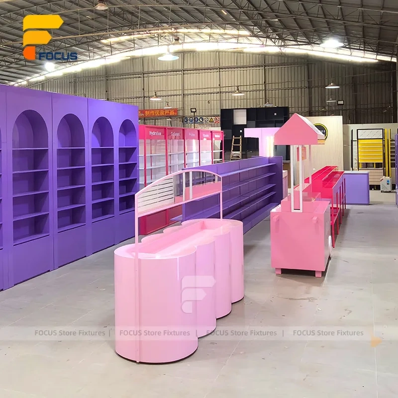 Custom Pink Arch Vanity Display Stand