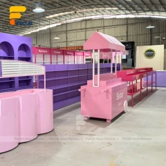 Custom Pink Arch Vanity Display Stand
