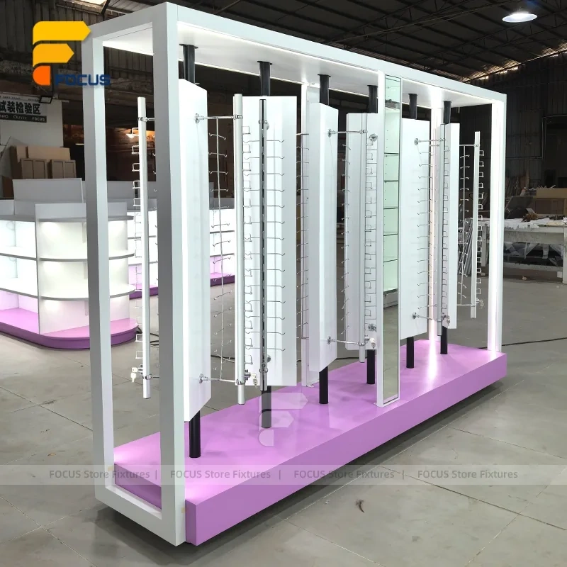 Custom Pink LED Frame Kiosk Display Stand