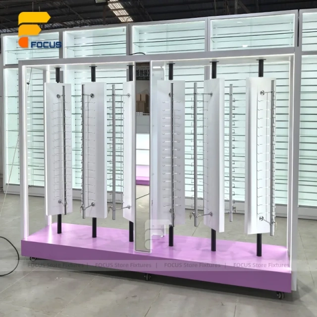 Custom Pink LED Frame Kiosk Display Stand