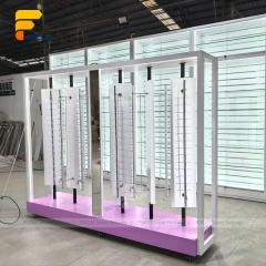 Custom Pink LED Frame Kiosk Display Stand