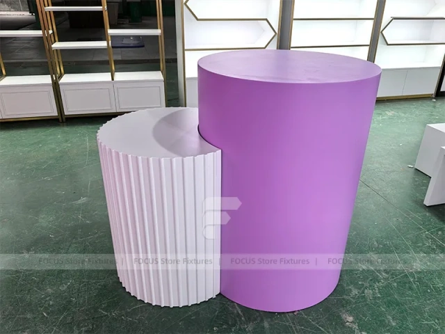 Custom Purple Cosmetic Display Stand Set