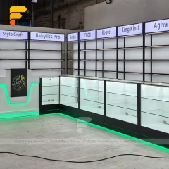 Custom Purple Lit Modular Display Rack