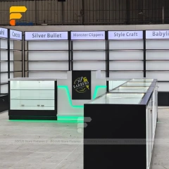 Custom Purple Lit Modular Display Rack