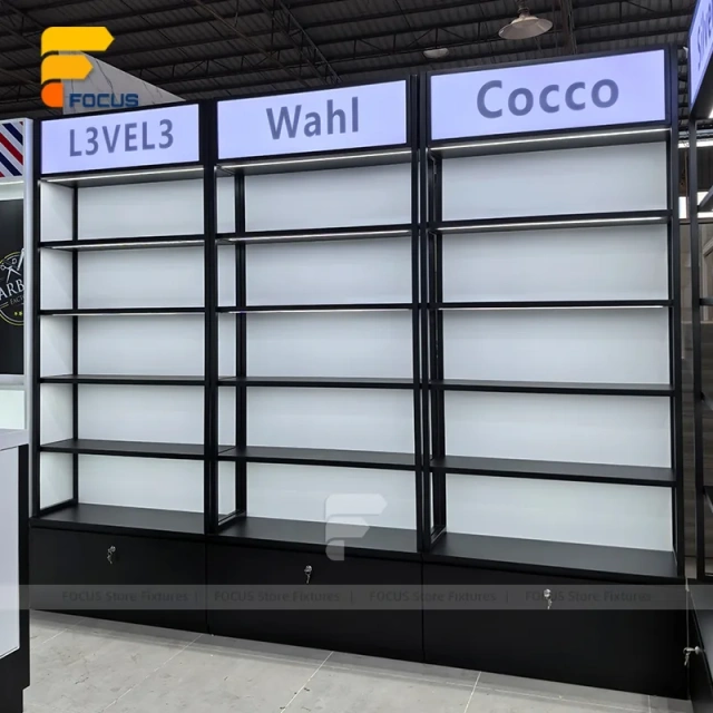 Custom Purple Lit Modular Display Rack