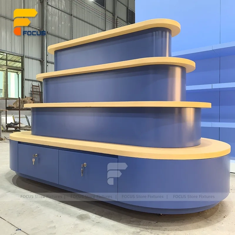 Custom Snack Shelf Island Display Stand