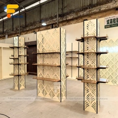 Custom Wall Mounted Wood Shelf Display Rack