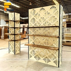 Custom Wall Mounted Wood Shelf Display Rack