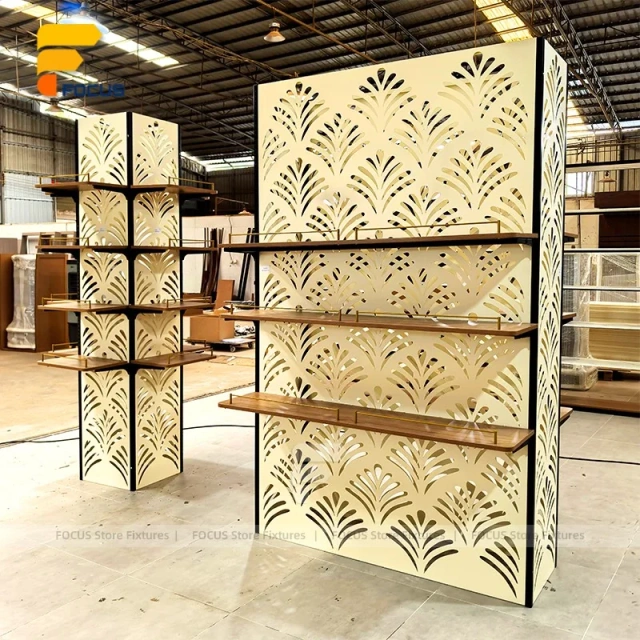 Custom Wall Mounted Wood Shelf Display Rack
