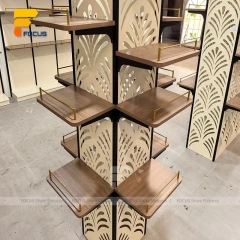Custom Wall Mounted Wood Shelf Display Rack
