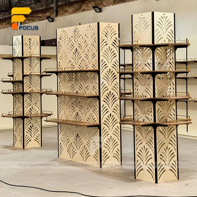 Custom Wall Mounted Wood Shelf Display Rack