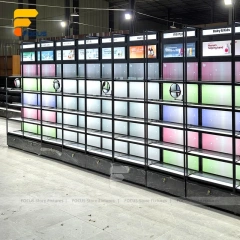 Custom White LED Niche Display Rack