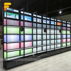 Custom White LED Niche Display Rack
