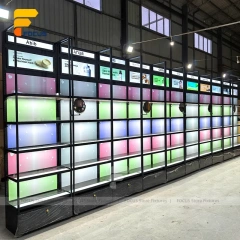 Custom White LED Niche Display Rack