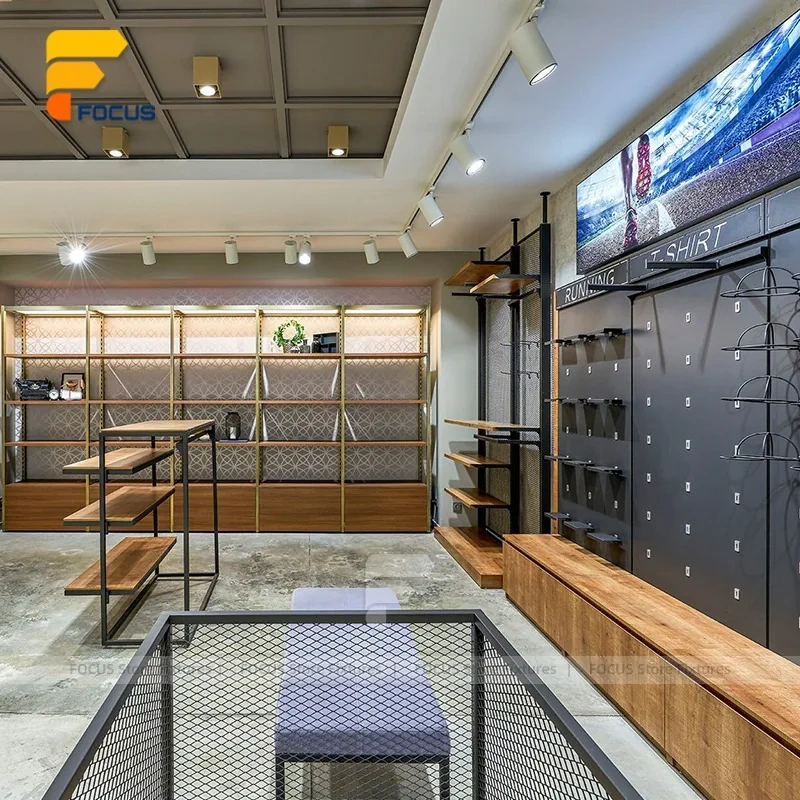 Custom Wood Slat Wall Display Rack System