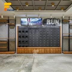 Custom Wood Slat Wall Display Rack System