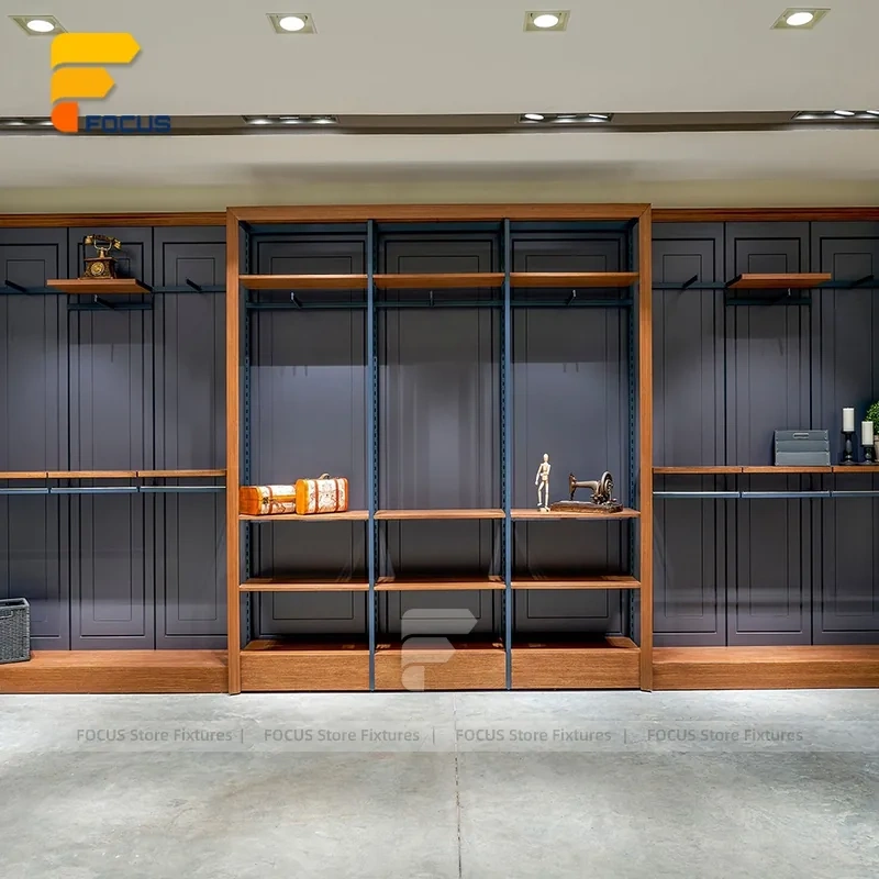 Custom Wood Slat Wall Display Rack System