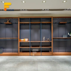 Custom Wood Slat Wall Display Rack System