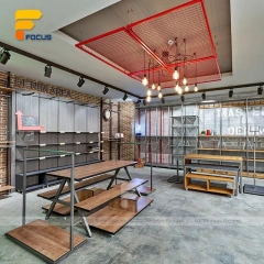 Custom Wood Slat Wall Display Rack System