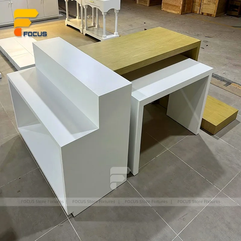 Custom Wood Tabletop Merchandising Display Stand Set