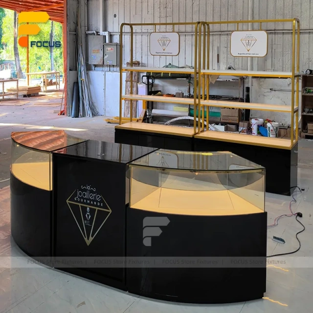 Custom Wood and Metal Merchandising Display Rack