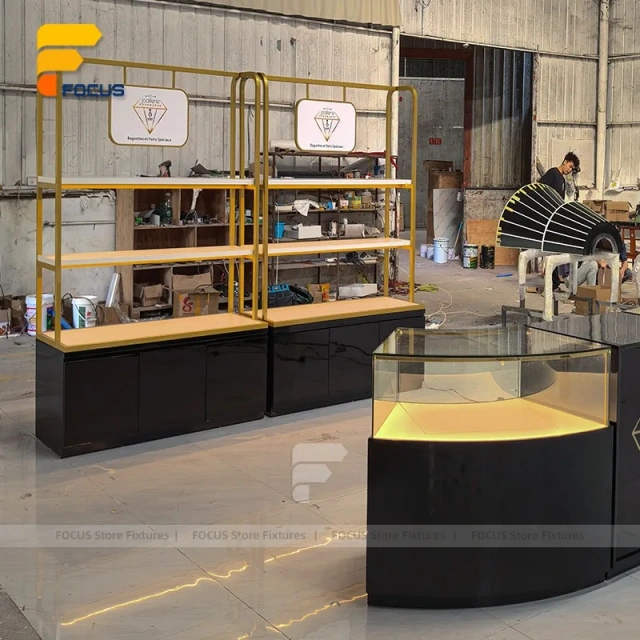 Custom Wood and Metal Merchandising Display Rack