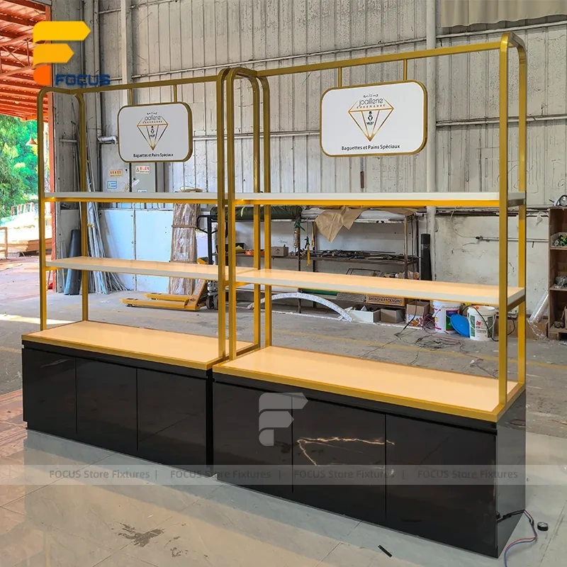 Custom Wood and Metal Merchandising Display Rack
