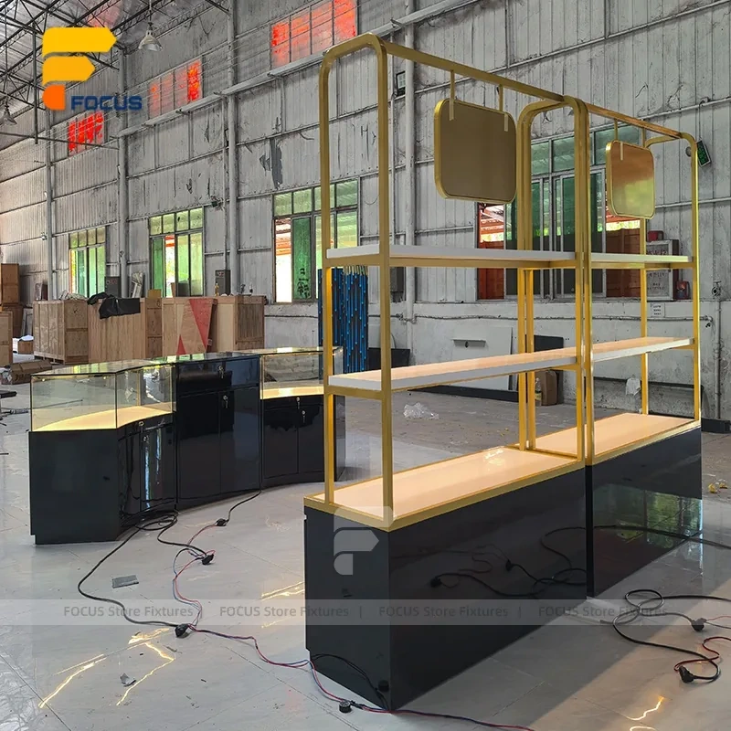 Custom Wood and Metal Merchandising Display Rack
