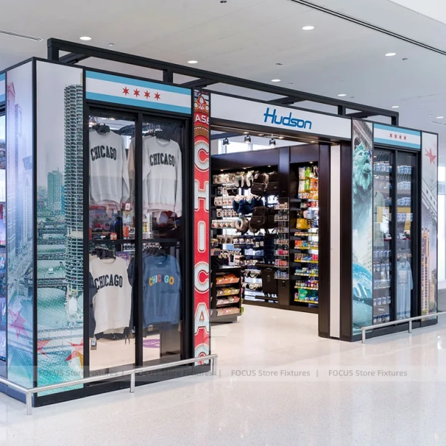 Black Framed Mall Kiosk Display
