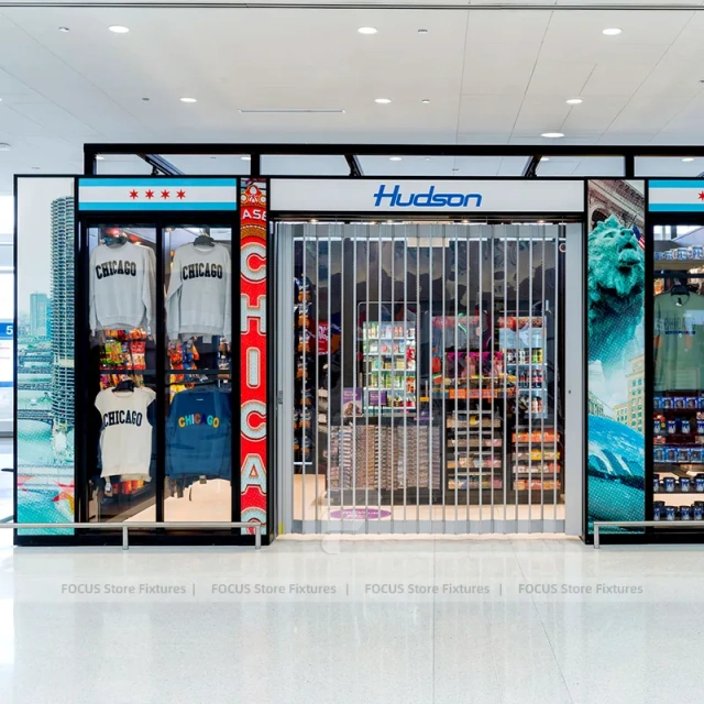 Black Framed Mall Kiosk Display