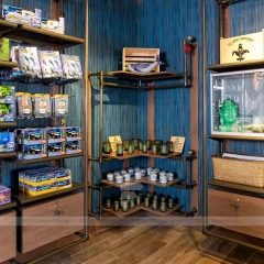 Blue Gift Shop Shelving Cabinet Display