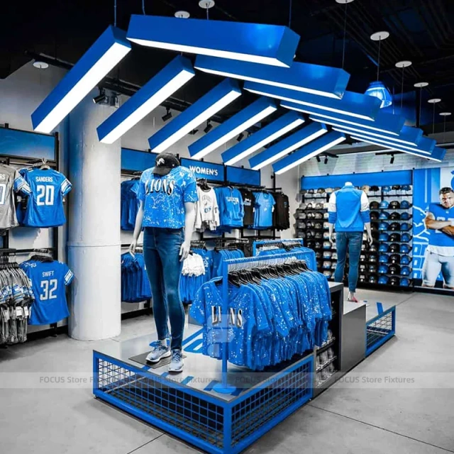 Blue Kids Team Hat Wall Display