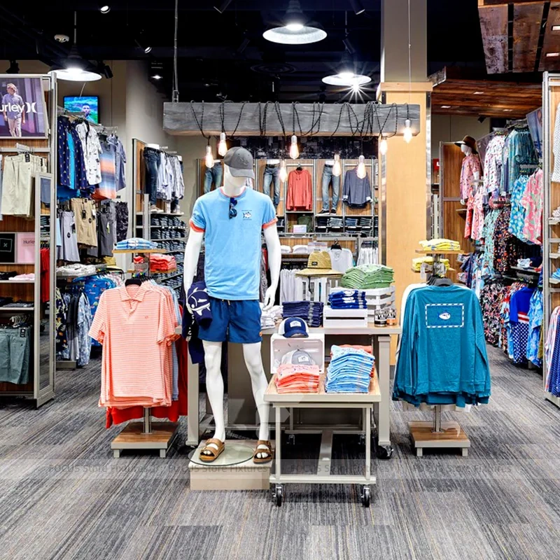 Casual Apparel Denim Table Display