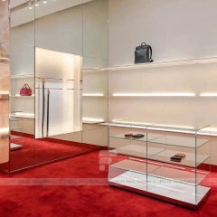Contemporary Beige Jewelry Showcase Counter Set