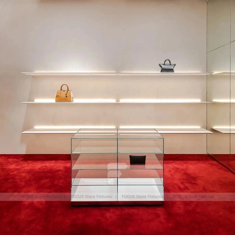 Contemporary Beige Jewelry Showcase Counter Set
