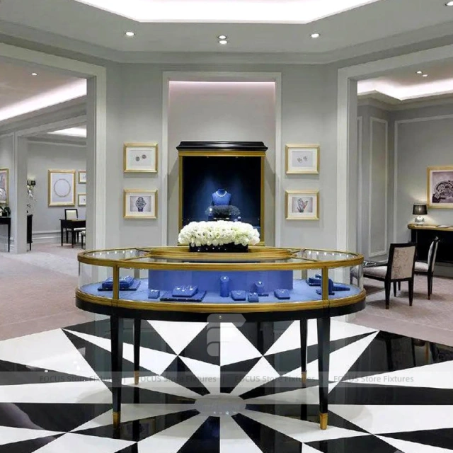 Contemporary Cream Jewelry Feature Wall Display