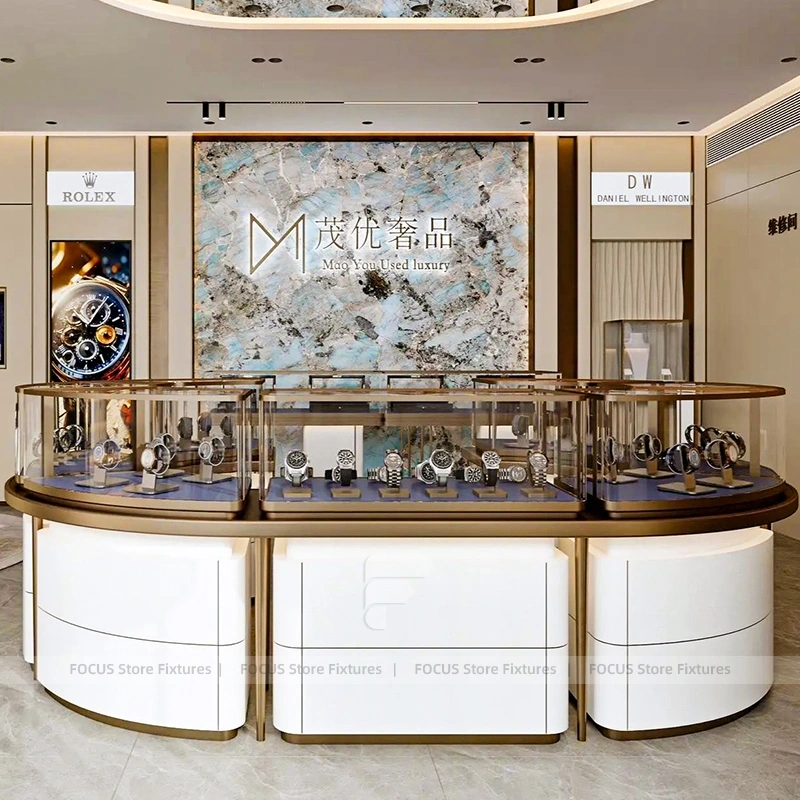 Contemporary Cream Jewelry Feature Wall Display