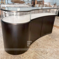 Contemporary Cream Jewelry Showcase Counter Set