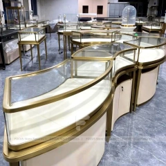 Contemporary Marble Accent Jewelry Feature Wall Display