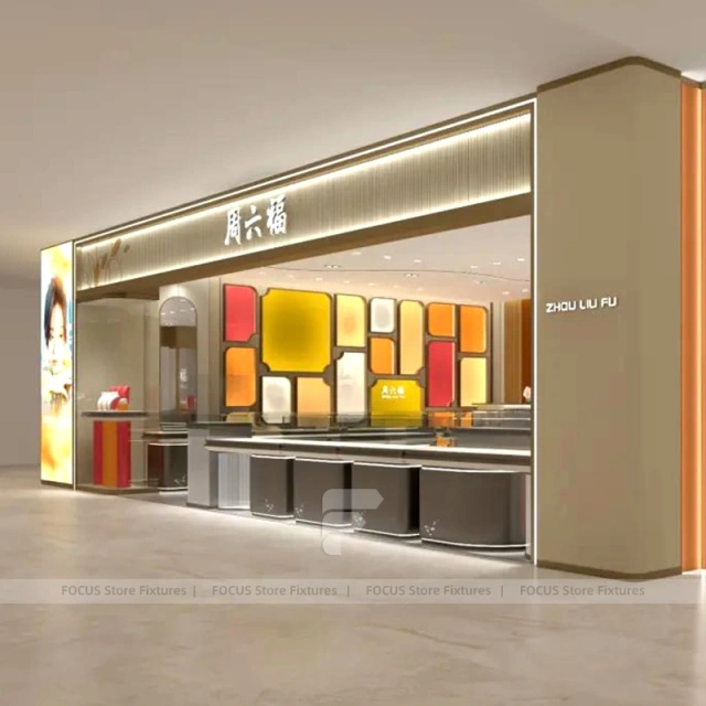 Contemporary Walnut Jewelry Feature Wall Display