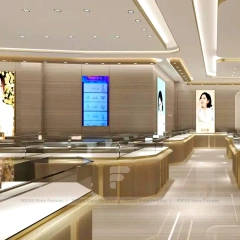 Contemporary Walnut Jewelry Feature Wall Display