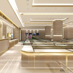 Contemporary Walnut Jewelry Feature Wall Display