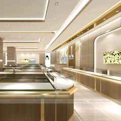 Contemporary Walnut Jewelry Feature Wall Display
