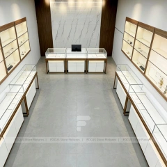 Contemporary White Jewelry Feature Wall Display