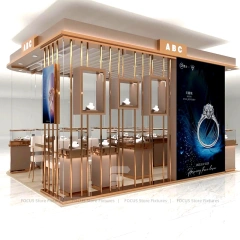 Contemporary White Jewelry Showcase Counter Set
