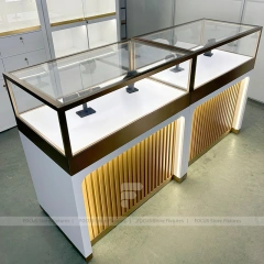 Custom Beige Jewelry Display Cabinet Set