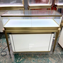 Custom Beige Jewelry Display Cabinet Set