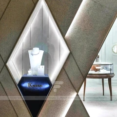 Custom Beige Jewelry Display Reception Desk