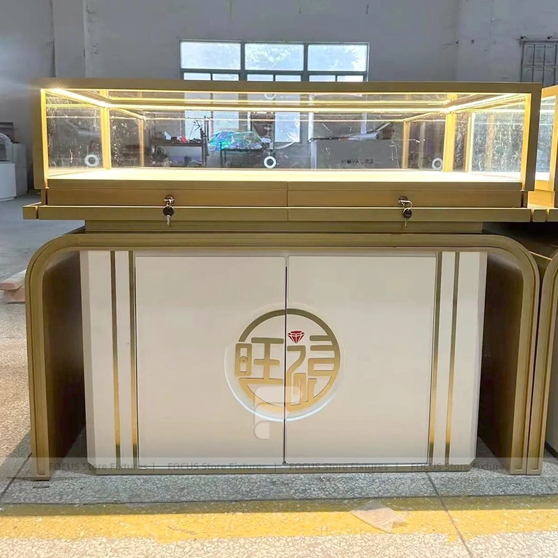 Custom Black Jewelry Display Reception Desk