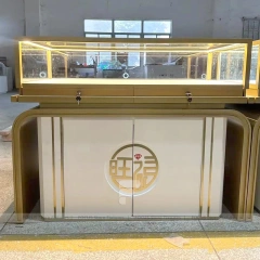 Custom Black Jewelry Display Reception Desk